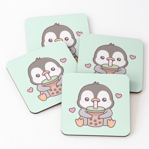 Item preview, Cute Penguin Loves Bubble Tea designed and sold by rustydoodle.