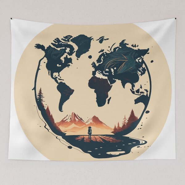 Item preview, Travel World Map Footprints designed and sold by ArchieDid.