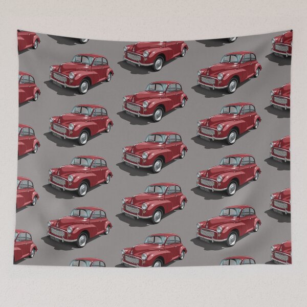 Item preview, Morris Minor in maroon designed and sold by candc-retro.