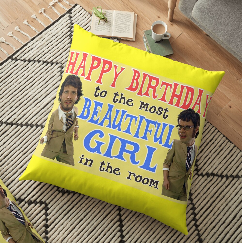 Most Beautiful Girl In The Room Floor Pillow