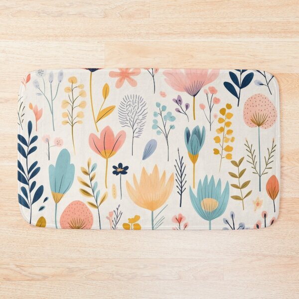 Item preview, (Non Pattern) Enchanted Flora: Boho Art Minimalist pastel-colored wildflowers. designed and sold by AlienSkinEyes.