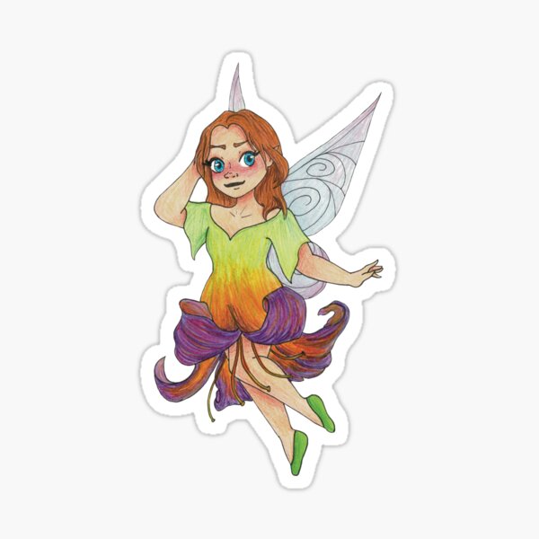 Vintage Fairy Sticker for Sale by thelazydaisy