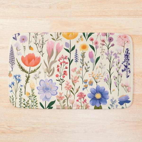 Item preview, (Non Pattern) Enchanted Flora: Boho Art Minimalist pastel-colored wildflowers. designed and sold by AlienSkinEyes.