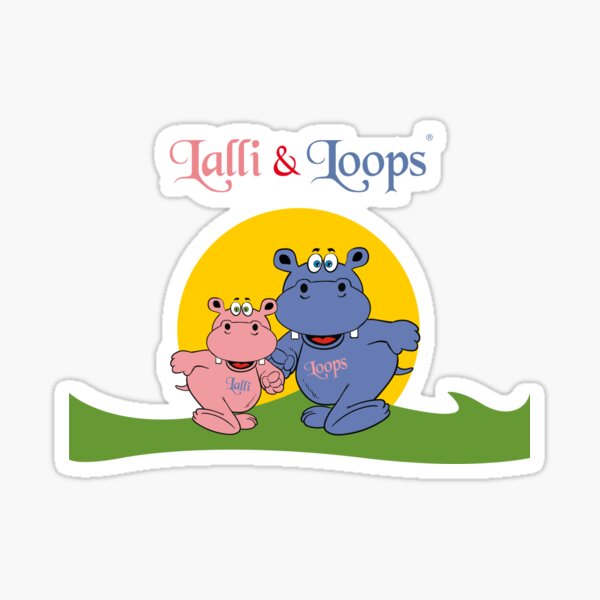 Hippos Nilpferde Lalli und Loops Sticker
