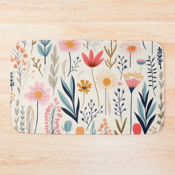 Item preview, (Non Pattern) Enchanted Flora: Boho Art Minimalist pastel-colored wildflowers. designed and sold by AlienSkinEyes.