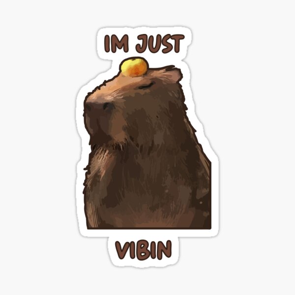 Item preview, chilling cute capybara with orange designed and sold by Jakub Nowak.