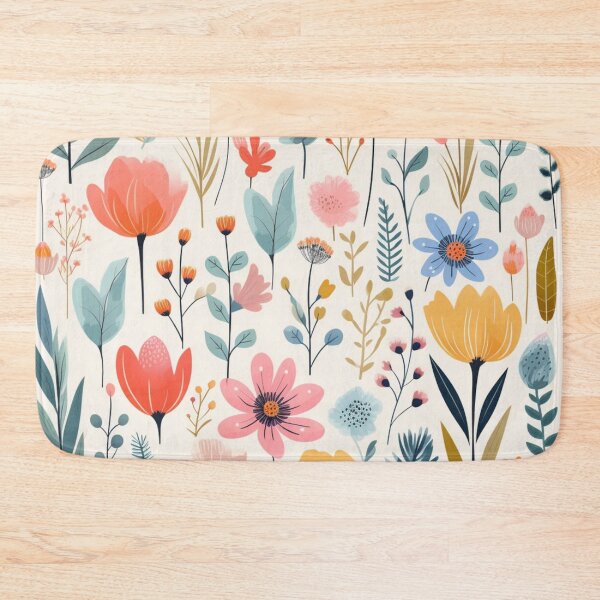 Item preview, (Non Pattern) Enchanted Flora: Boho Art Minimalist pastel-colored wildflowers. designed and sold by AlienSkinEyes.