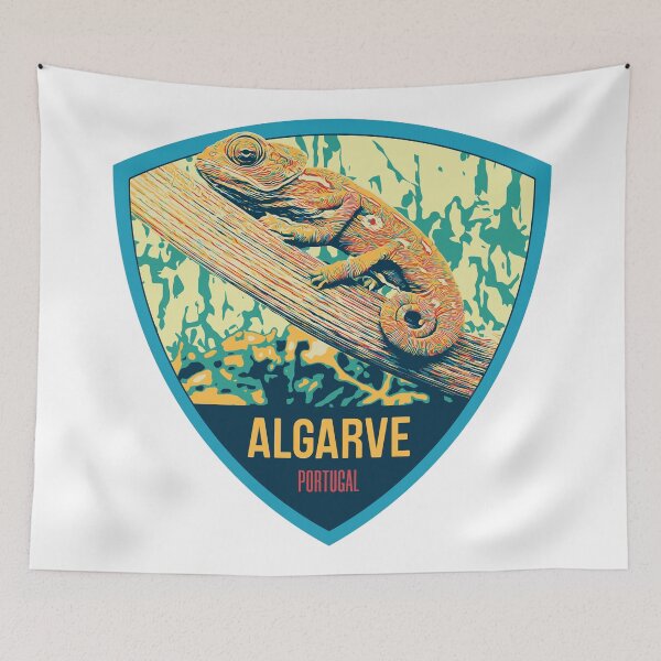 Item preview, Whimsical Algarve Chameleon Illustration, Portugal designed and sold by Lemomo-artworks.
