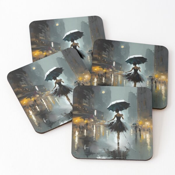 Item preview, Ballerina Walking on a road holding an umbrella design designed and sold by M-Infinite.