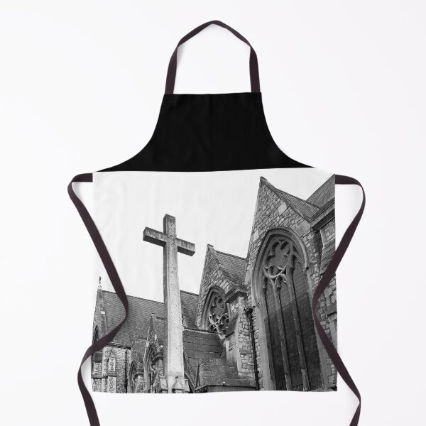 Item preview, Cross and Church (in black and white) designed and sold by JoyPhotoArt.