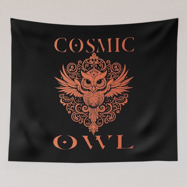 Item preview, Cosmic Owl - Coral designed and sold by Soulemotion.