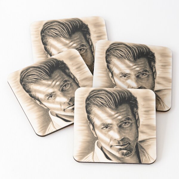 Item preview, Clooney portrait drawing antique designed and sold by GittaG74.