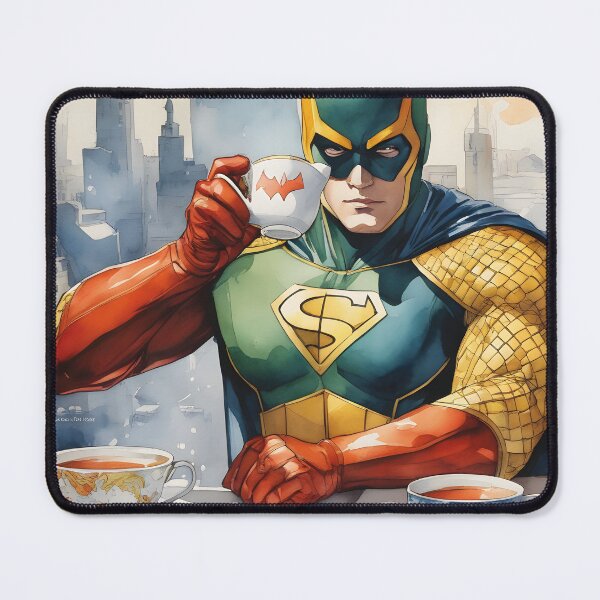Item preview, Superhero drinking tea designed and sold by Mauswohn.