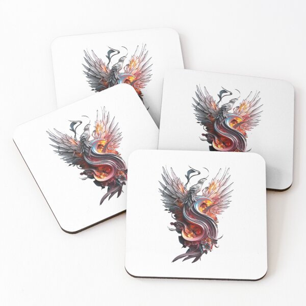 Item preview, Colorful Bird with S-Shaped Tail and Vibrant Flowers designed and sold by artyfull.