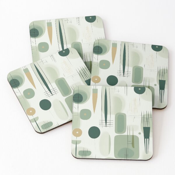 Item preview, Sage Green Mid Century Modern Abstract designed and sold by JulieInspired.