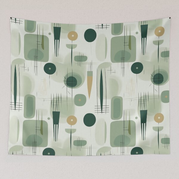 Item preview, Sage Green Mid Century Modern Abstract designed and sold by JulieInspired.