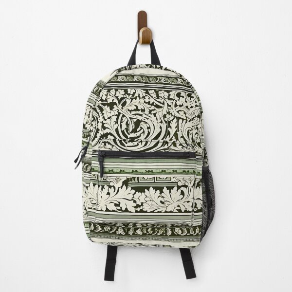 Item preview, Renaissance Green White Striped Foliage Pattern designed and sold by Sturdust.