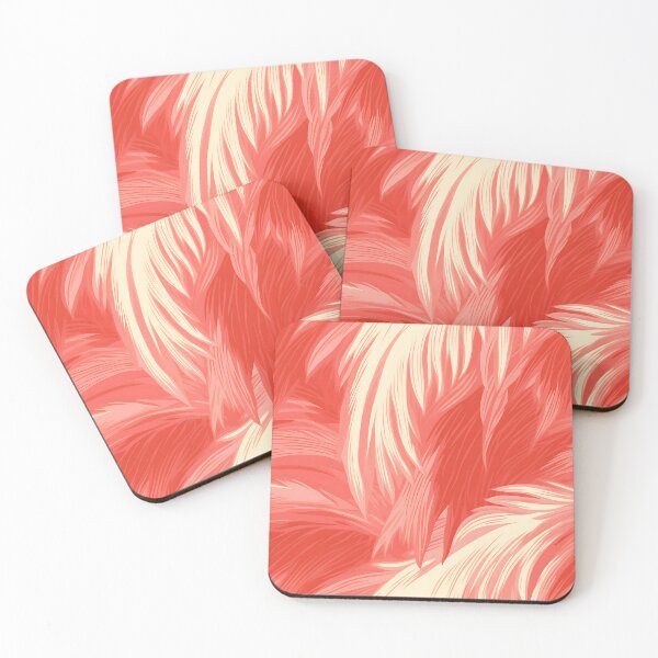Item preview, Rococo Glitch: Bright Red with White Leaves designed and sold by vadimcarazan.