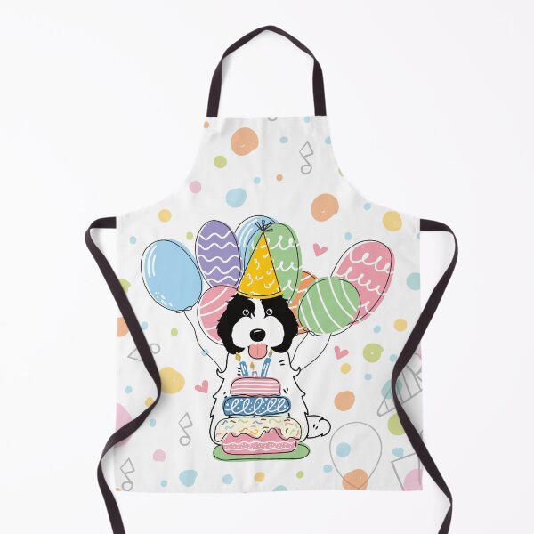 Item preview, Black White Cockapoo Cavapoo Birthday Party designed and sold by Lulupainting.