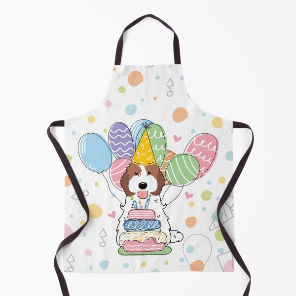 Item preview, Chocolate White Cockapoo Cavapoo Birthday Party designed and sold by Lulupainting.