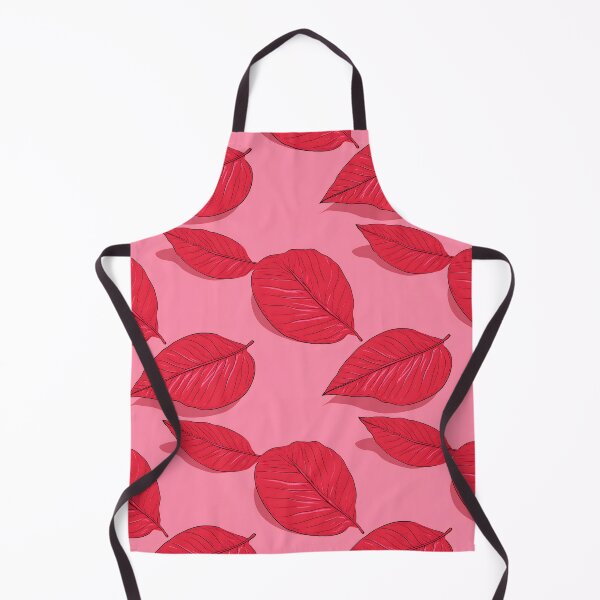 Item preview, Romantic Pop: Red Leaf Pattern on Pink designed and sold by vadimcarazan.
