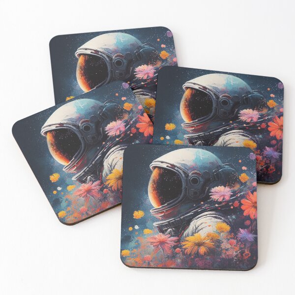 Item preview, Floral Spaceman Portrait Painting designed and sold by LukesDrawings.