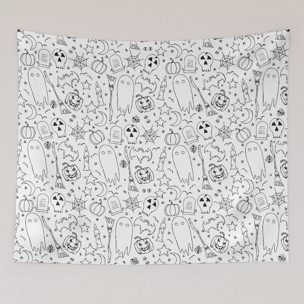 Item preview, "Enchanting Halloween Tapestry: Spooky Delights in Every Thread" designed and sold by ArtisticScratch.