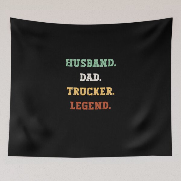 Item preview, Retro Husband Dad Trucker Legend - Funny Gift for Truck Driver designed and sold by AITeeGenius.