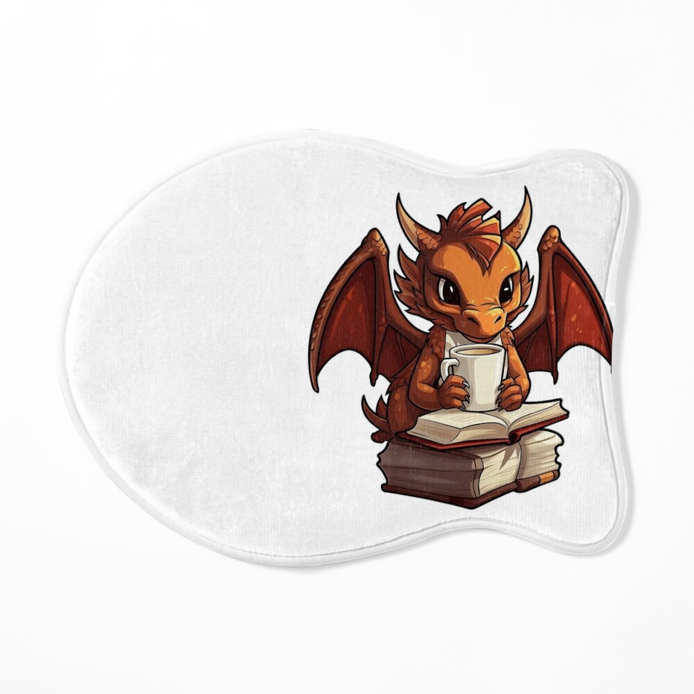 Reading Dragon with a Coffee Twist Poster for Sale by Maraashop