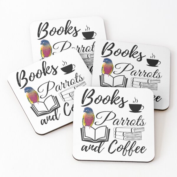 Item preview, Books, Parrots and Coffee quote | Bird, Parrots, reading, relaxing designed and sold by TatianaLG.