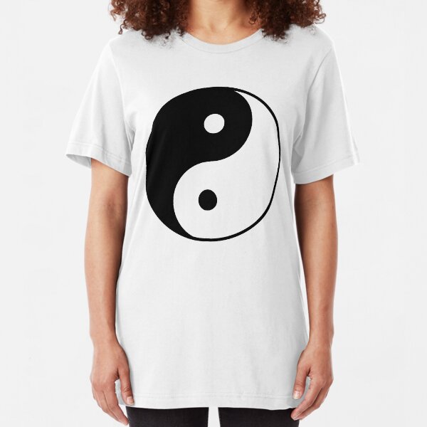 Asian Yin Yang Symbol Slim Fit T-Shirt