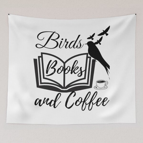 Item preview, Birds, Books and Coffee quote | Bird, Parrots, reading, relaxing designed and sold by TatianaLG.