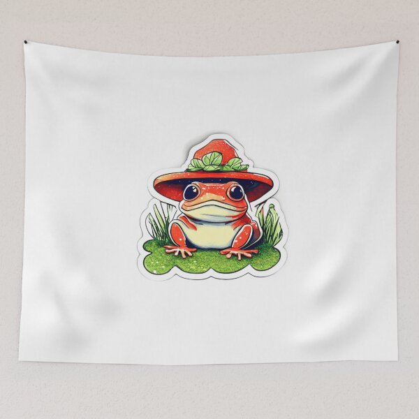 Item preview, frog in a hat designed and sold by ByAllyAlly.