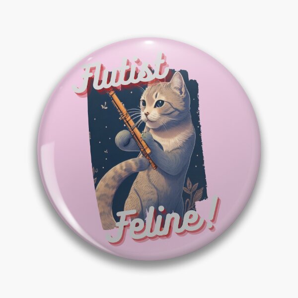 Item preview, Flutist Cat: "Flutist Feline" designed and sold by LionCreativeHub.