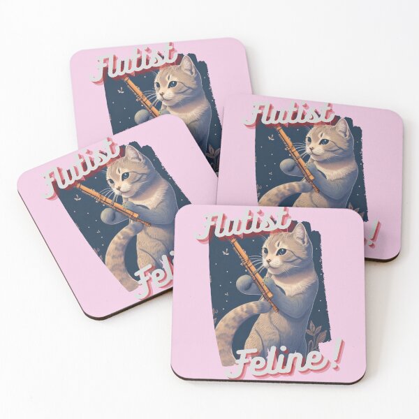 Item preview, Flutist Cat: "Flutist Feline" designed and sold by LionCreativeHub.