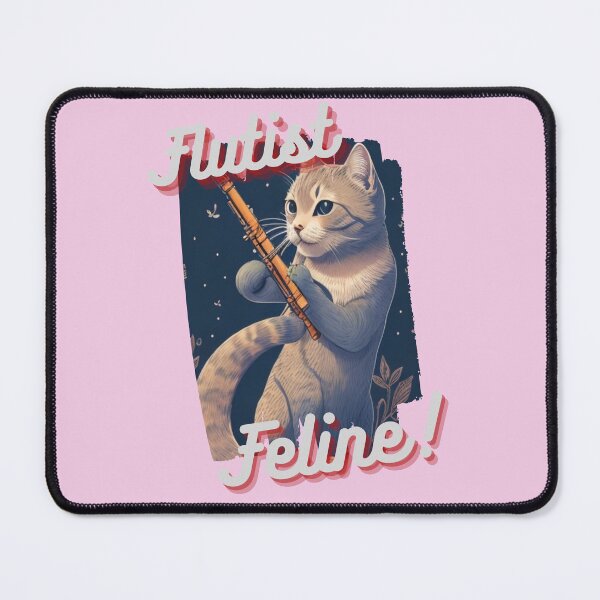 Item preview, Flutist Cat: "Flutist Feline" designed and sold by LionCreativeHub.