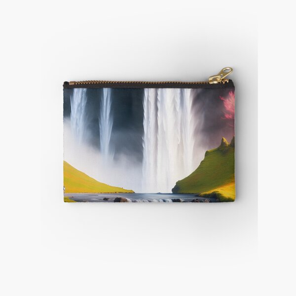 Item preview, Seljalandfoss: An Enchanting Artistic Tribute designed and sold by Ceemko's Vintage Corner.