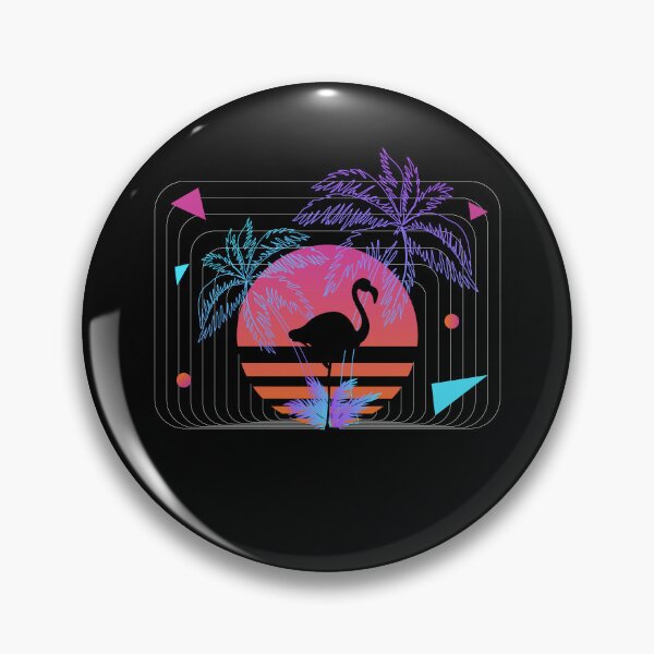 Item preview, Flamingo Retrowave Synthesizer Retro designed and sold by MooonTees.