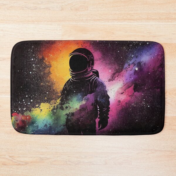 Item preview, Rainbow Galaxy Astronaut Artwork Painting designed and sold by LukesDrawings.
