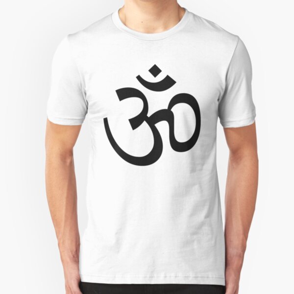 Indian Hindu Aum Om Symbol Slim Fit T-Shirt