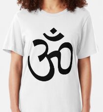 Indian Hindu Aum Om Symbol Slim Fit T-Shirt