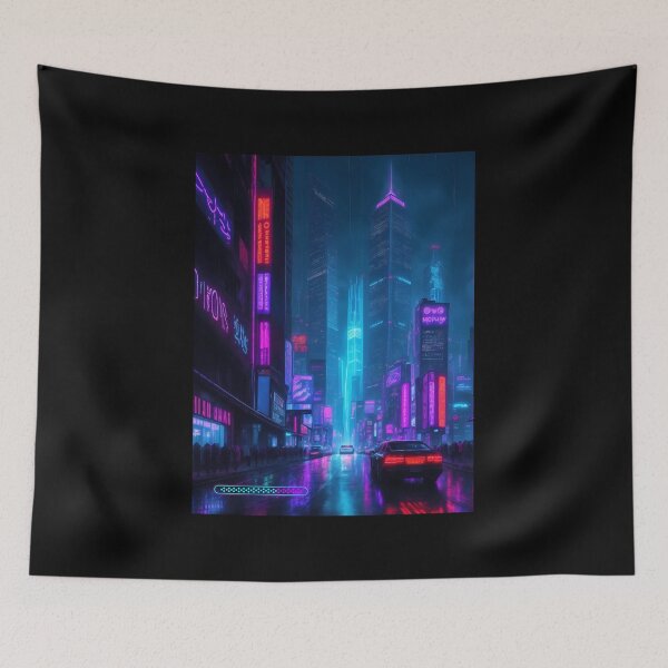 Item preview, Cyberpunk - drive through Neon City designed and sold by pixdesigns.