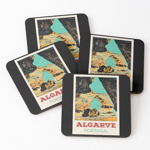 Item preview, Algarve Coast Caves | Colorful Coastal Illustration from Portugal designed and sold by Lemomo-artworks.