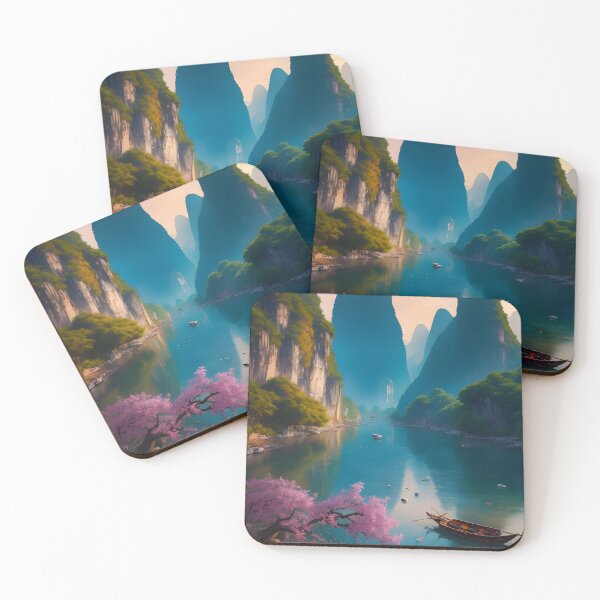 Item preview, Li River: A Brushstroke of Serenity and Beauty designed and sold by Ceemko's Vintage Corner.