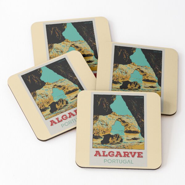 Item preview, Algarve Coast Caves | Colorful Coastal Illustration from Portugal designed and sold by Lemomo-artworks.