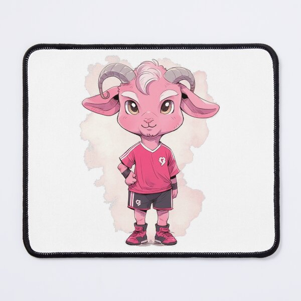 Aperçu de l'œuvre Messi la chèvre rose créée et vendue par Cutesethtic.