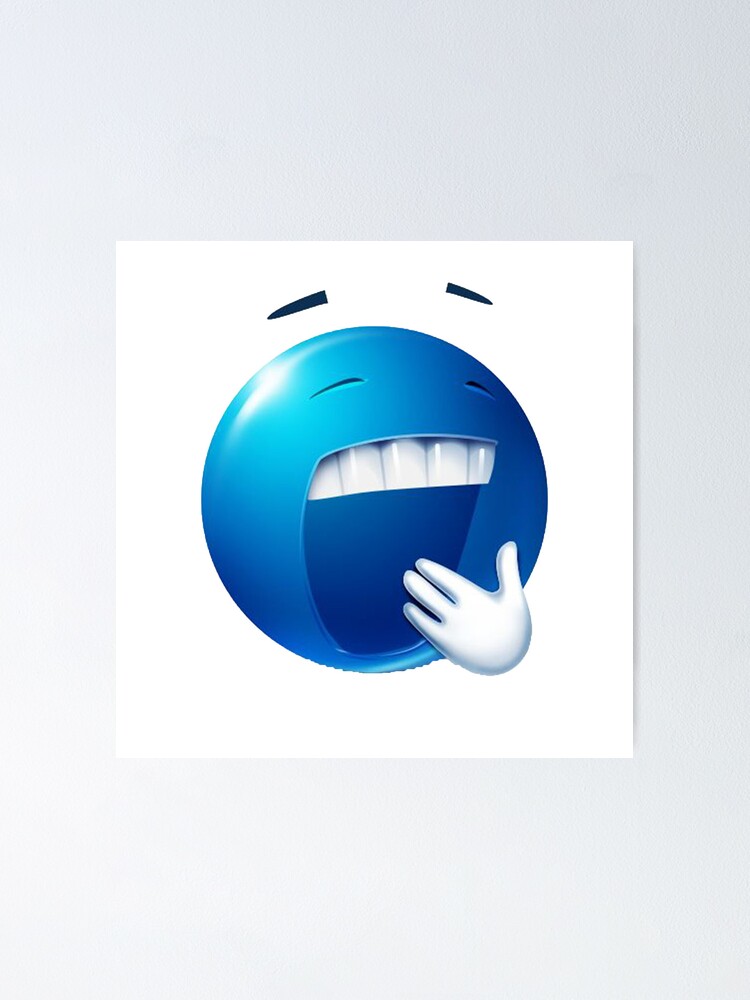 blue roblox emoji Poster for Sale by goon-street