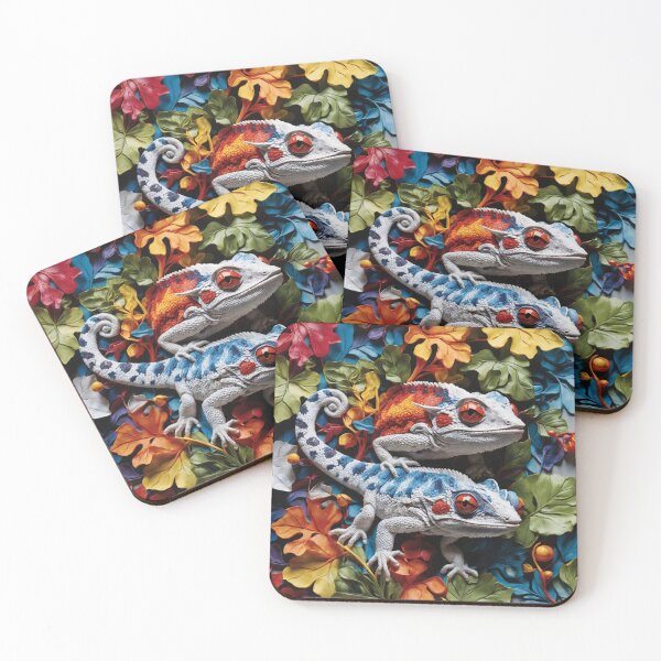 Item preview, Whispers of Chroma: Enigmatic Chameleons in Op Art designed and sold by AmazingLab.