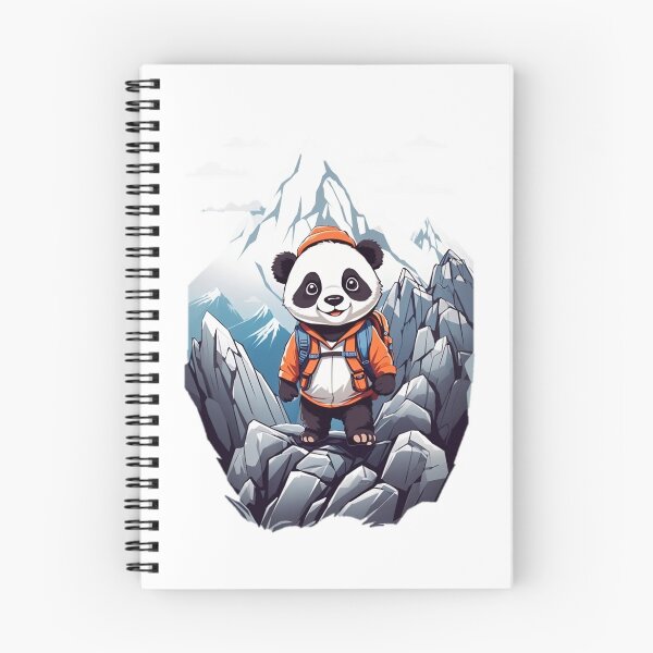 Item preview, Sweet smiling young panda hiking in the mountains cartoon comic graphic for kids designed and sold by CedricNorbinho.