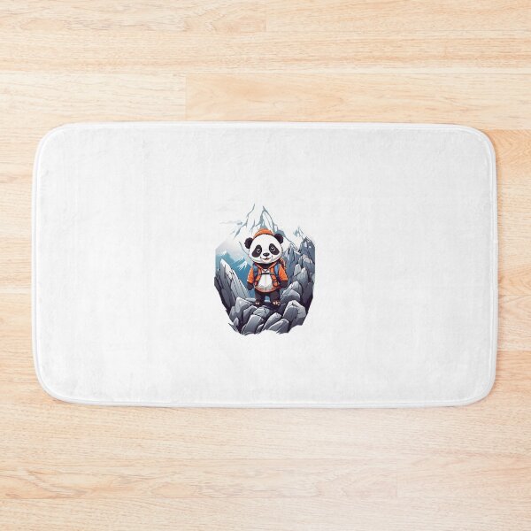 Item preview, Sweet smiling young panda hiking in the mountains cartoon comic graphic for kids designed and sold by CedricNorbinho.